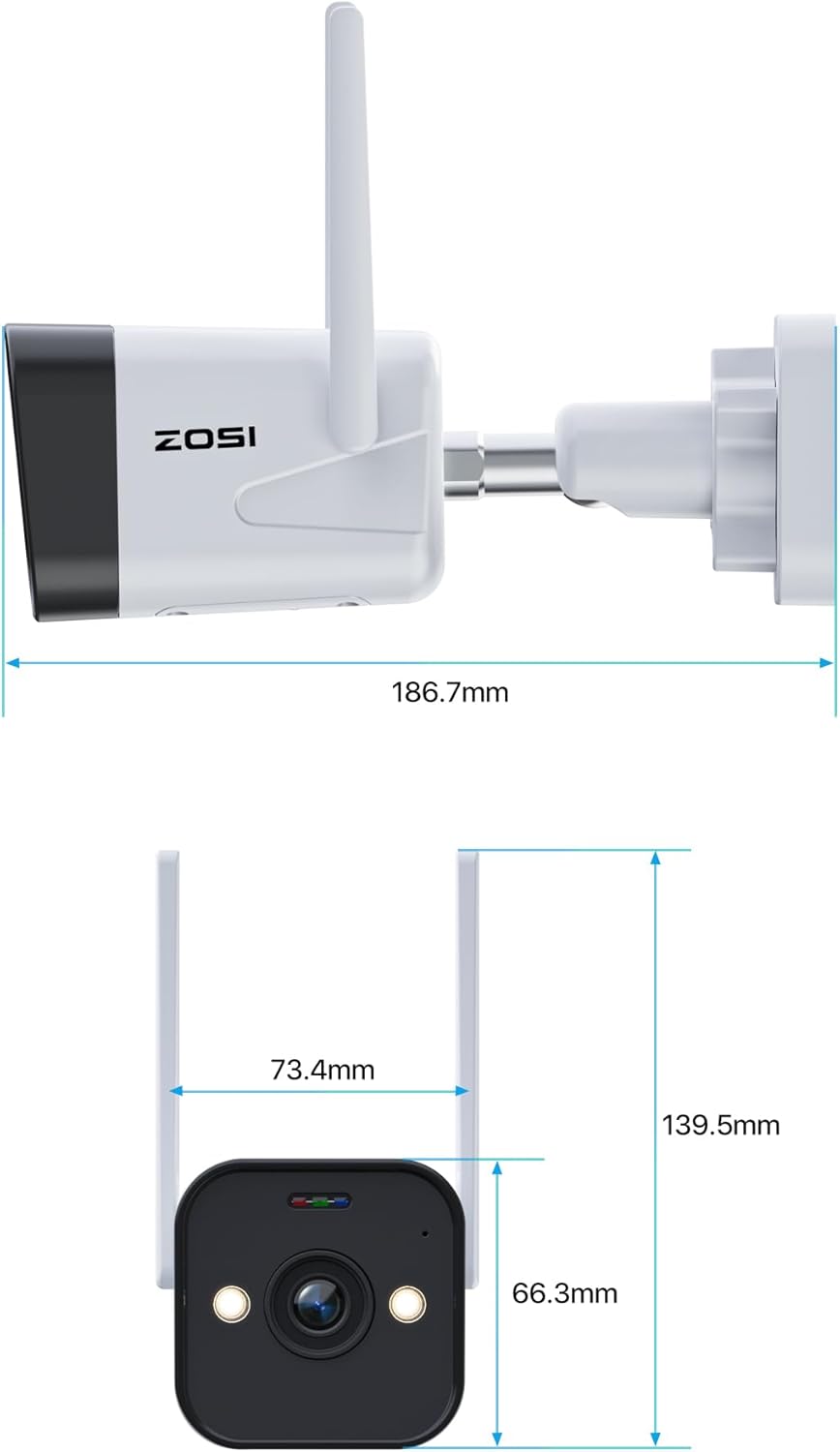 ZOSI Outdoor Security Camera,4MP Plug-in WiFi Cam with Spotlight Sound - image 8