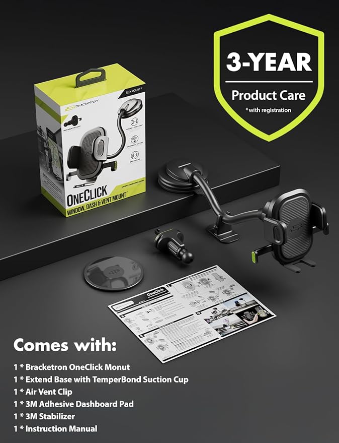 Bracketron OneClick Flexible Phone Holder for Car Dashboard,Windshield - image 9