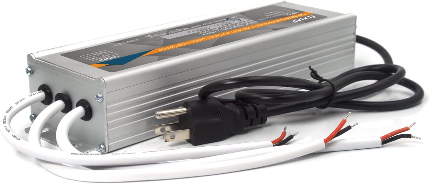 (1-Pack) 300W 12V LED Power Supply IP67 Waterproof Transformer 100-240V AC to 12V DC 25A Outdoor Adapter for LED Strip Lights CCTV Cameras and Electronic Systems