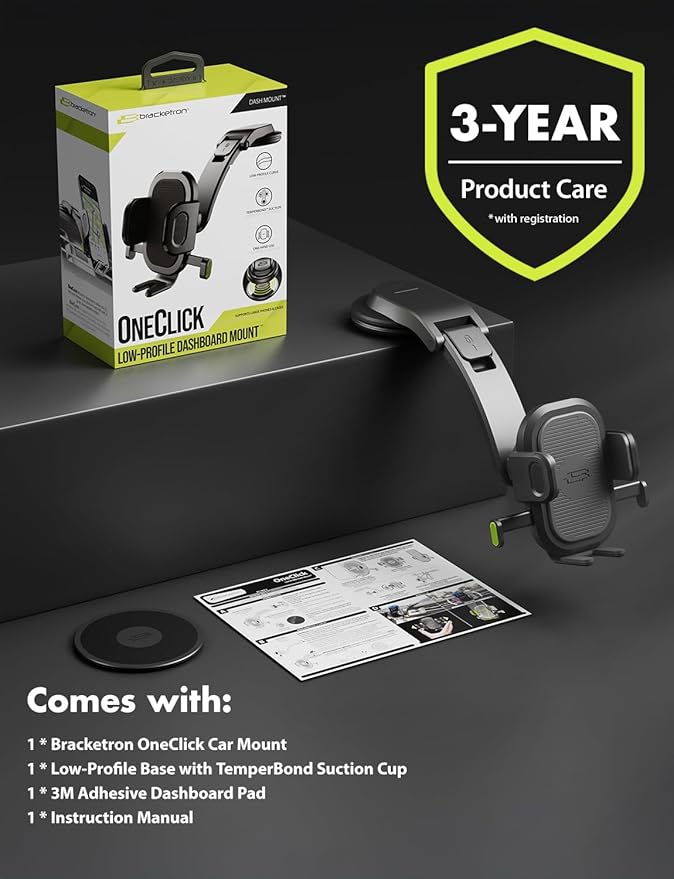 Bracketron OneClick Dashboard Cell Phone Holder for Your Car,Universal - image 9