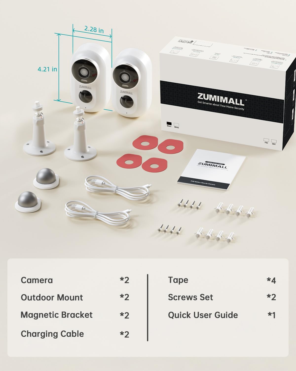 ZUMIMALL Security Cameras Wireless Outdoor, 2 Packs - Everyday Use - image 8