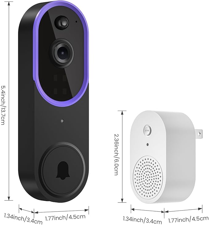 BITEPASS 1080p Video Doorbell Camera Wireless with Chime, AI Human - image 9