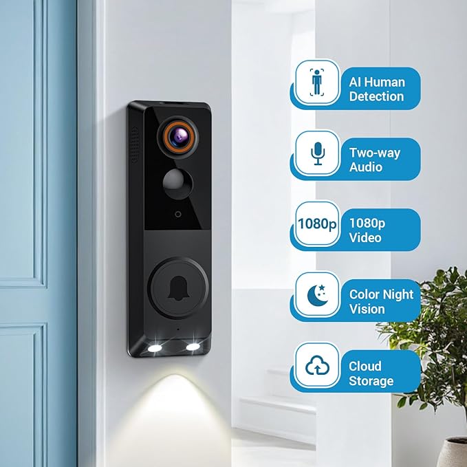 MeshSear 1080p Wireless Doorbell Camera with Indoor Receiver - image 9