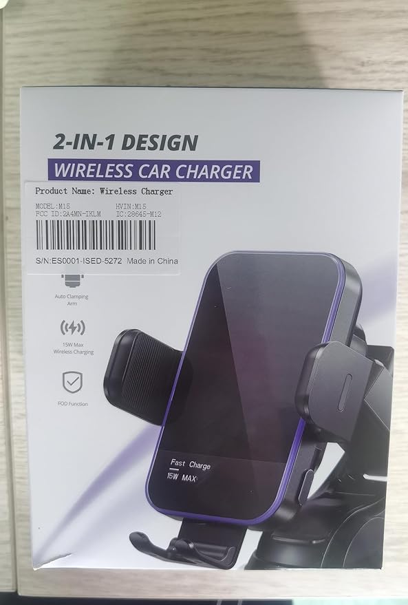 Mosurr Wireless Car Charger,【7 Colored LED Backlit】15W Auto Clamping - image 9