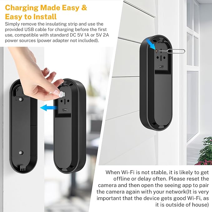 MeshSear 1080p Wireless Video Doorbell Camera with Indoor Receiver - image 9