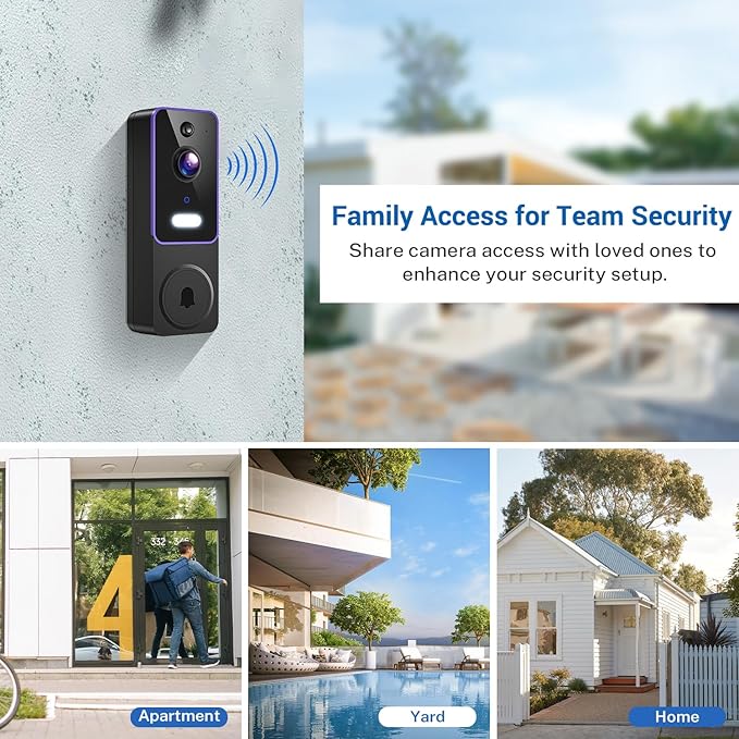ClipBlur 1080p Wireless Video Doorbell Camera with Doorbell Receiver - image 9