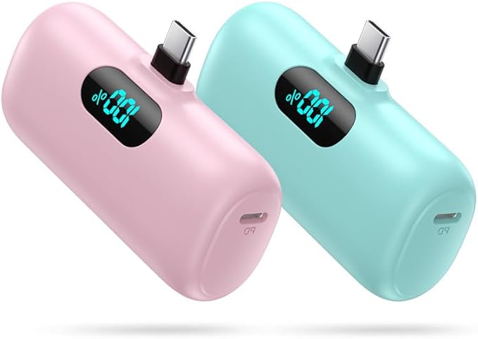 Swyop [2-Pack] Mini Portable Charger 5000mAh Power Bank,3A PD USB C - image 1