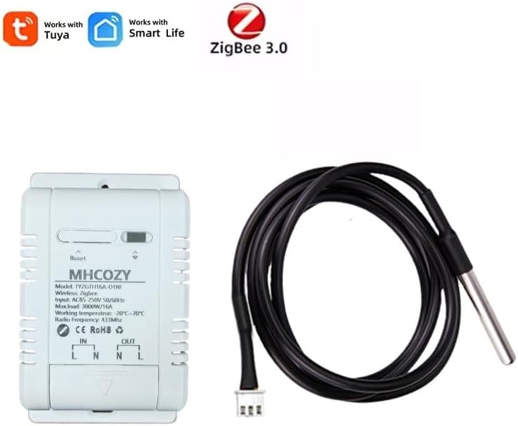 MHCOZY Zigbee Temperature Sensor Controller with Waterproof Probe,Tuya - image 2
