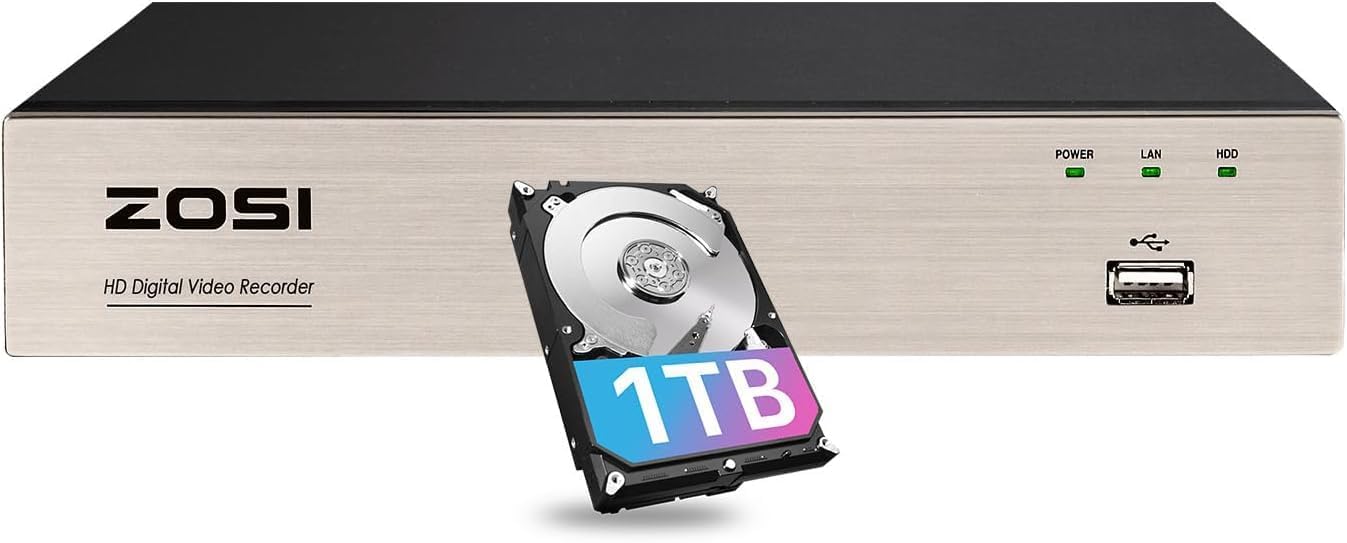 ZOSI H.265+ 3K Lite 8 Channel CCTV DVR with 1TB Hard Drive - image 1