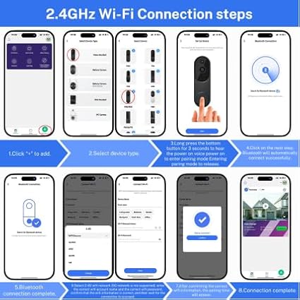 Guggre 1080P Wireless Video Doorbell Camera, Night Vision - image 8