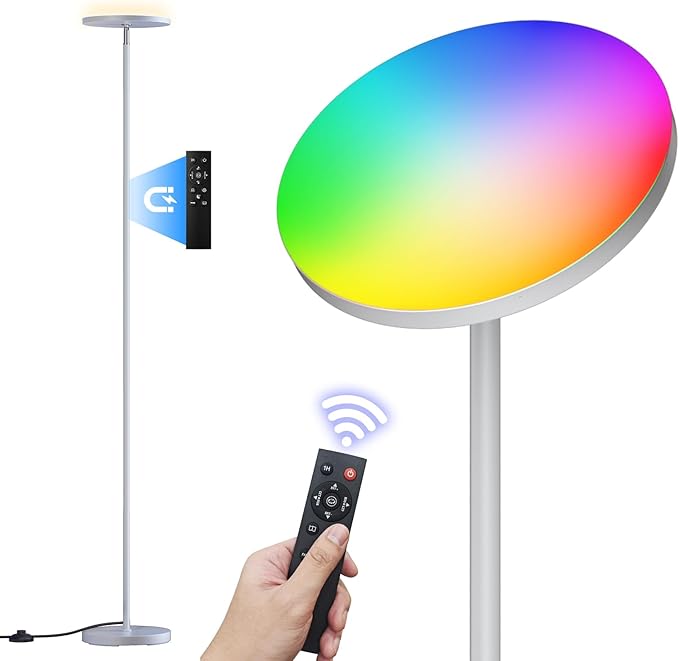 FULSUNT 𝐑𝐆𝐁 Torchiere Floor Lamps for Living Room - Everyday Use - image 1