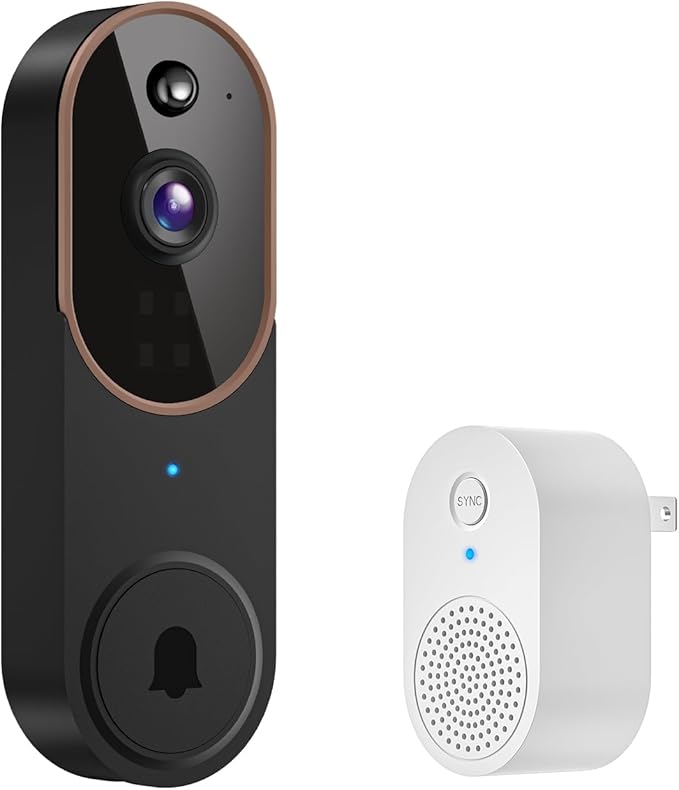 GridTera 1080p Wireless Video Doorbell Camera, AI Human Detection - image 1