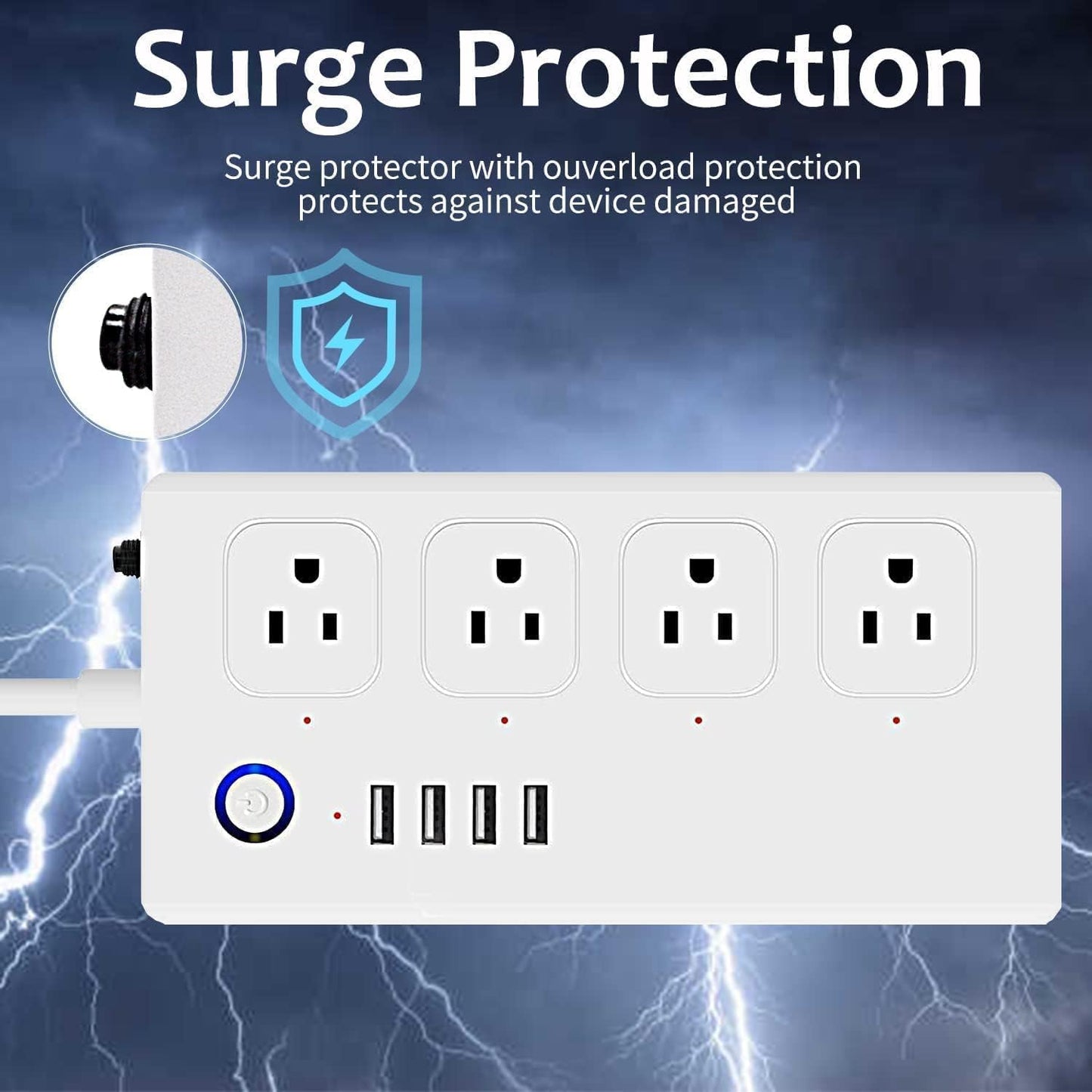 XENON ZigBee Smart Power Strip Surge Protector,Smart Fast Charge - image 4