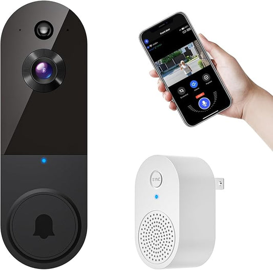 MeshSear 1080p Wireless Video Doorbell Camera with Indoor Receiver - image 1