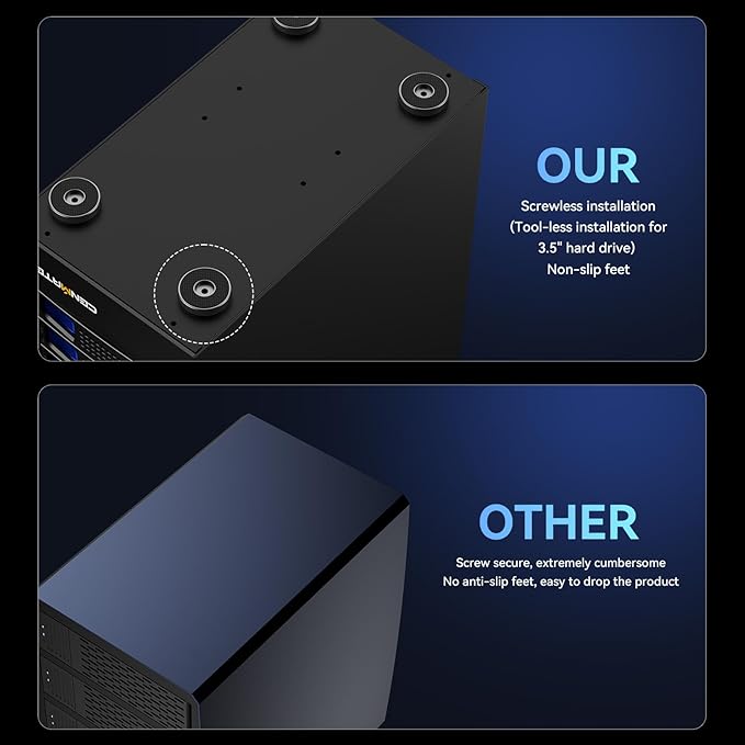 cenmate 10 Bay Hard Drive Enclosure with Cooling Fan for 2.5/3.5" SATA - image 5