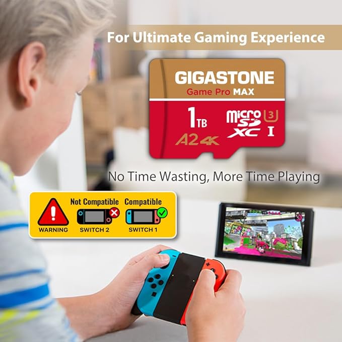 [5-Yrs Free Data Recovery] GIGASTONE 1TB Micro SD Card, 4K Game Pro - image 5