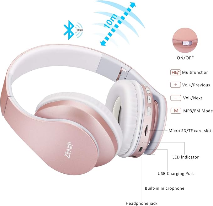 ZIHNIC Bluetooth Headphones Over-Ear - image 6
