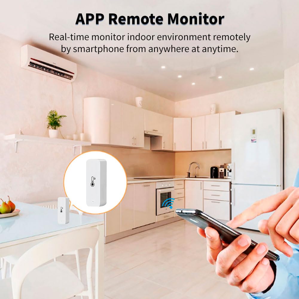 IHSENO Zigbee Temperature Humidity Monitor Tuya Humidity Sensor,App - image 3