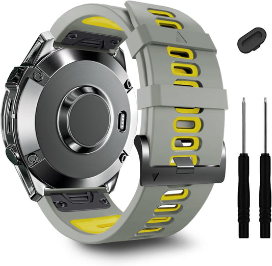 ZPJPPLX 22mm Sport Silicone Band Compatible with Garmin Fenix8 AMOLED - image 1