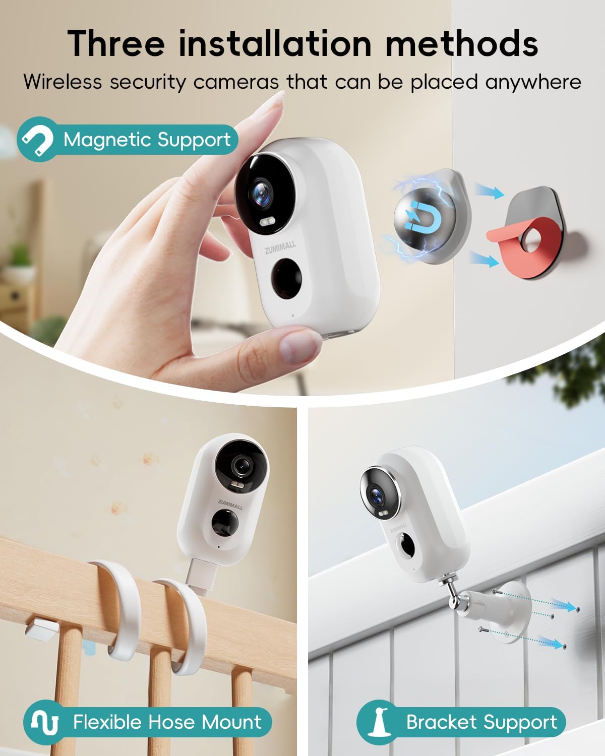 ZUMIMALL Security Cameras Wireless Outdoor, 2 Packs - Everyday Use - image 2
