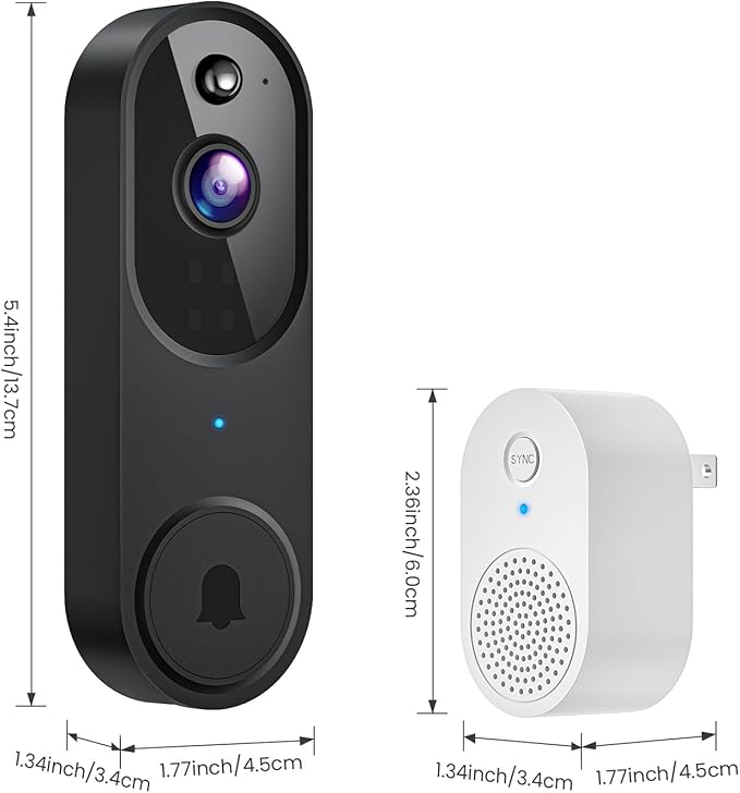 SearByte 1080p Wireless Smart Doorbell Camera with Doorbell Receiver - image 2