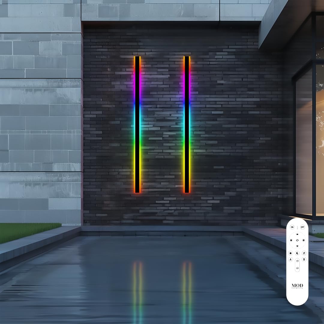 MOD LIGHTING 𝗠𝗢𝗗 𝗟𝗜𝗚𝗛𝗧𝗜𝗡𝗚 Haylen RGB Waterproof Outdoor Wall Lights - image 1