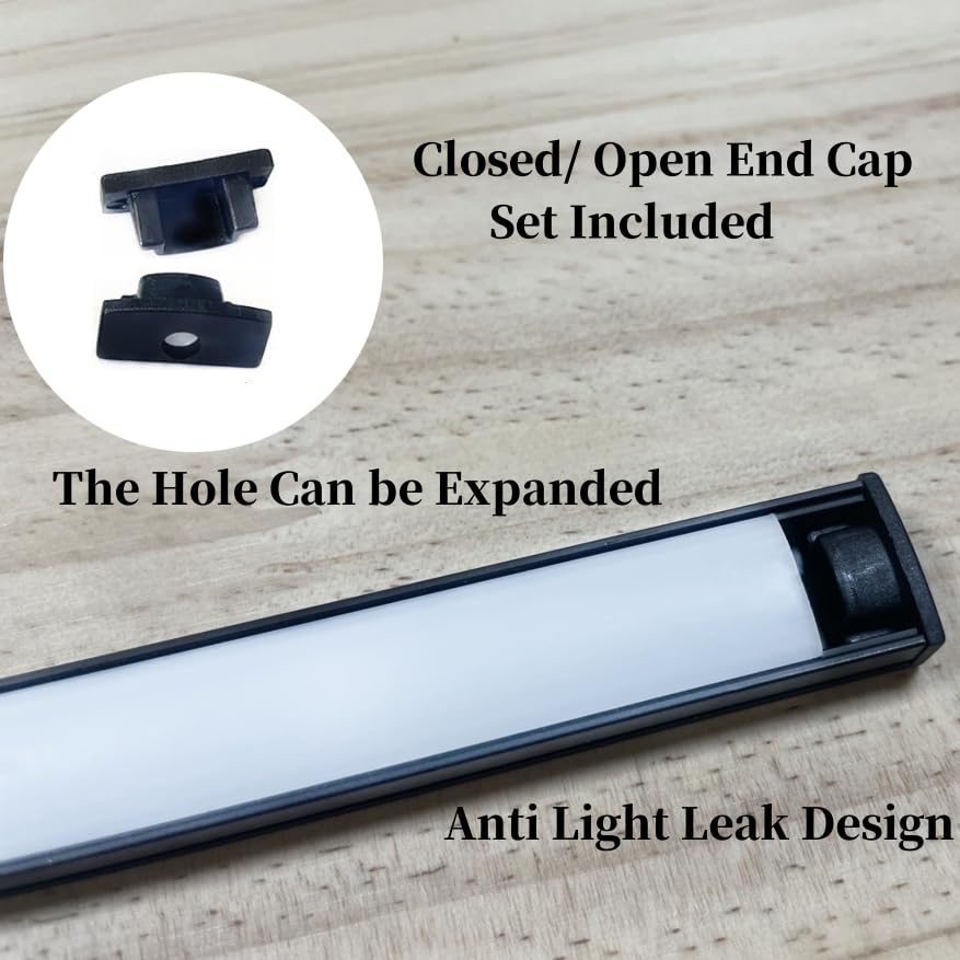 THMOOTHER 10-Pack 3.28FT Pre-Drilled Countersunk Hole LED Strip U - image 4