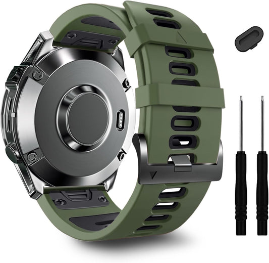 ZPJPPLX 22mm Sport Silicone Band Compatible with Garmin Fenix8 AMOLED - image 1