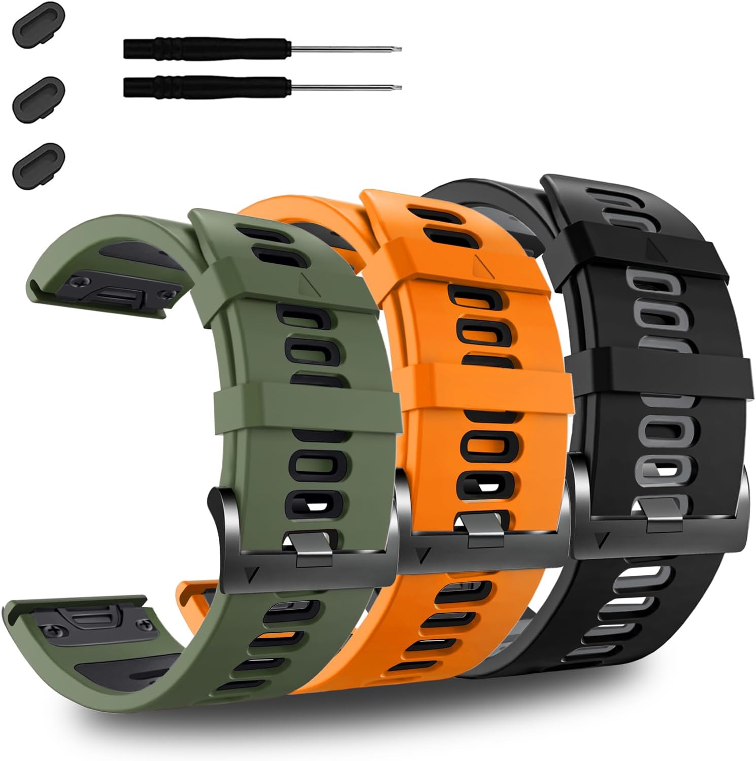 ZPJPPLX 22mm Sport Silicone Band Compatible with Garmin Fenix8 AMOLED - image 5