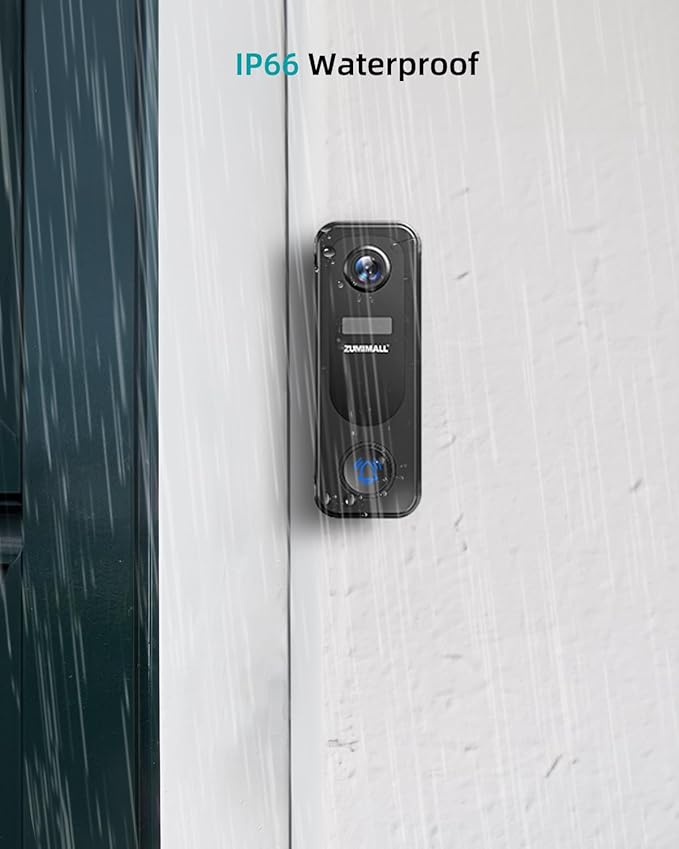 ZUMIMALL Doorbell Camera Wireless - 2K Video Doorbell with Chime, 2 - image 6