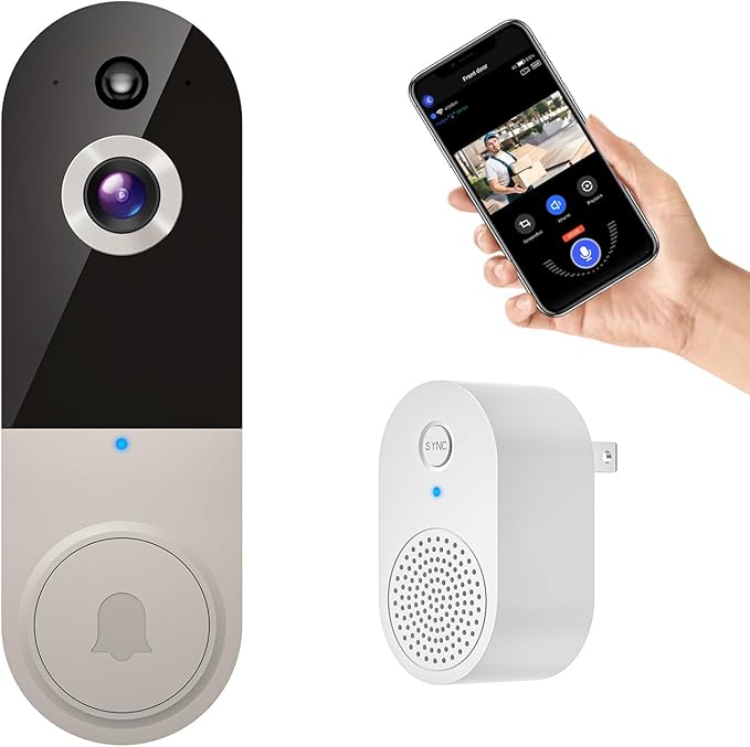 HopeFlex 1080P Smart Wireless Video Doorbell Camera, AI Human - image 1