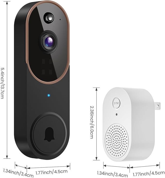 SearByte 1080p Wireless Smart Doorbell Camera with Doorbell Receiver - image 2