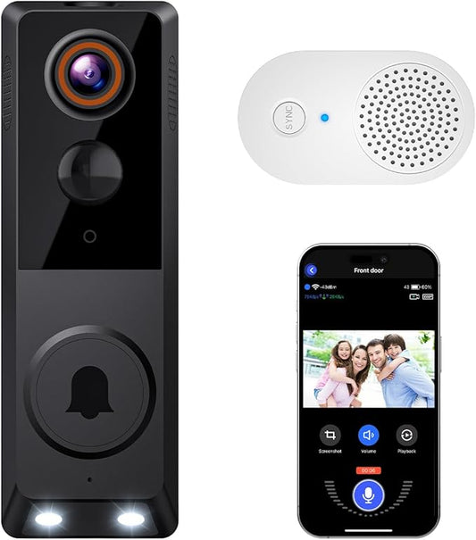 SearByte 1080P Wireless Smart Doorbell Camera, AI Human Detection - image 1