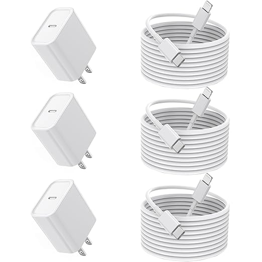 Vagavo 10FT iPhone Fast Charger,[Apple MFi Certified] 3Pack USB C - image 1