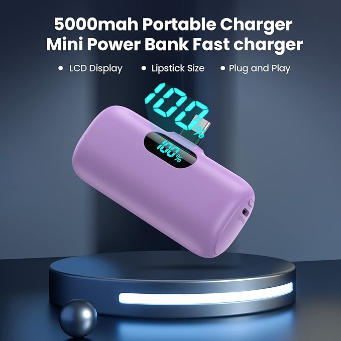 Swyop [2-Pack] Mini Portable Charger 5000mAh Power Bank,3A PD USB C - image 6