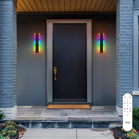 MOD LIGHTING 𝗠𝗢𝗗 𝗟𝗜𝗚𝗛𝗧𝗜𝗡𝗚 Haylen RGB Long Outdoor Wall Lights - image 1