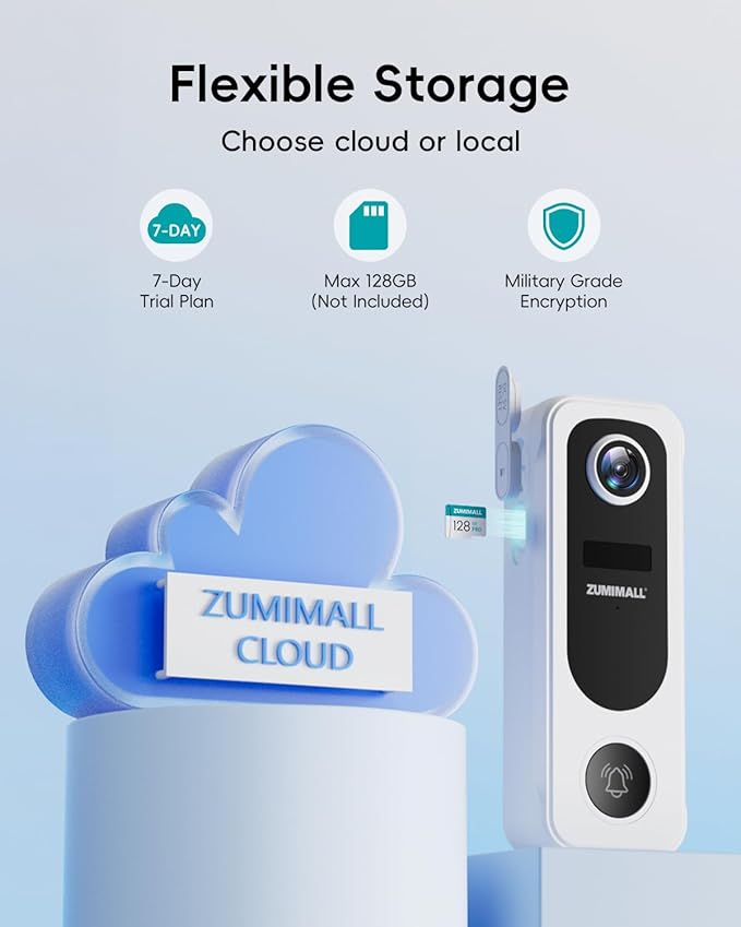 ZUMIMALL Doorbell Camera Wireless - 2K Video Doorbell Wireless - image 6