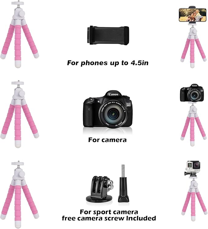 UBeesize Flexible Phone Tripod with Wireless Remote and Clip - image 5