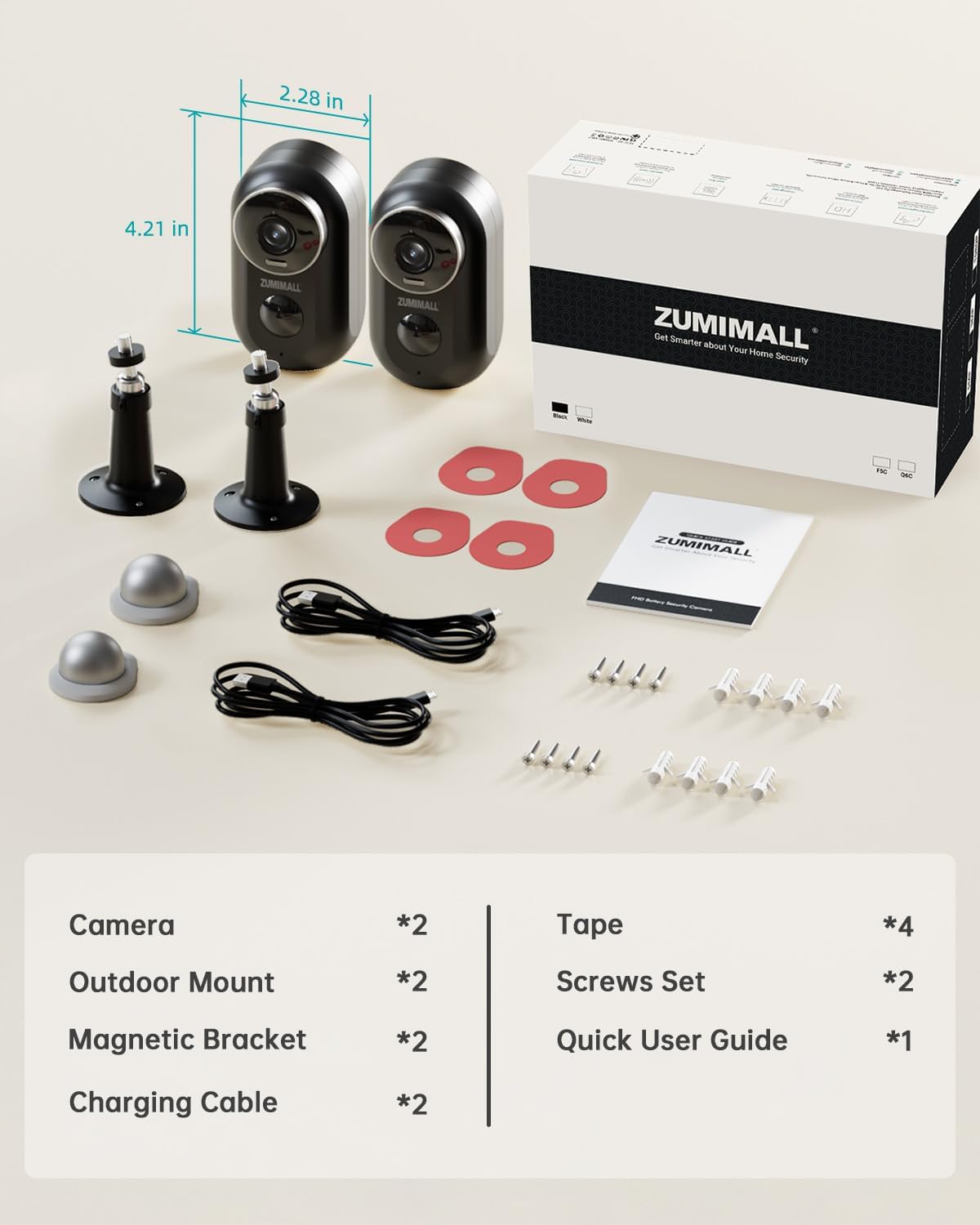 ZUMIMALL Security Cameras Wireless Outdoor, 2 Packs - Everyday Use - image 8