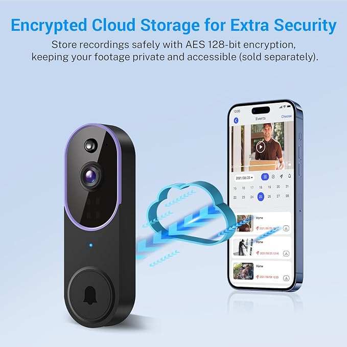 ByteBlaz 1080p Wireless Video Doorbell Camera, Smart AI Human - image 7