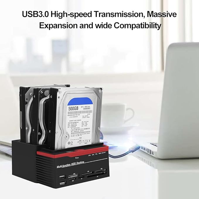 Zopsc USB 3.0 SATA/IDE HDD Docking Station Three-Bay Offline Clone HUB - image 4