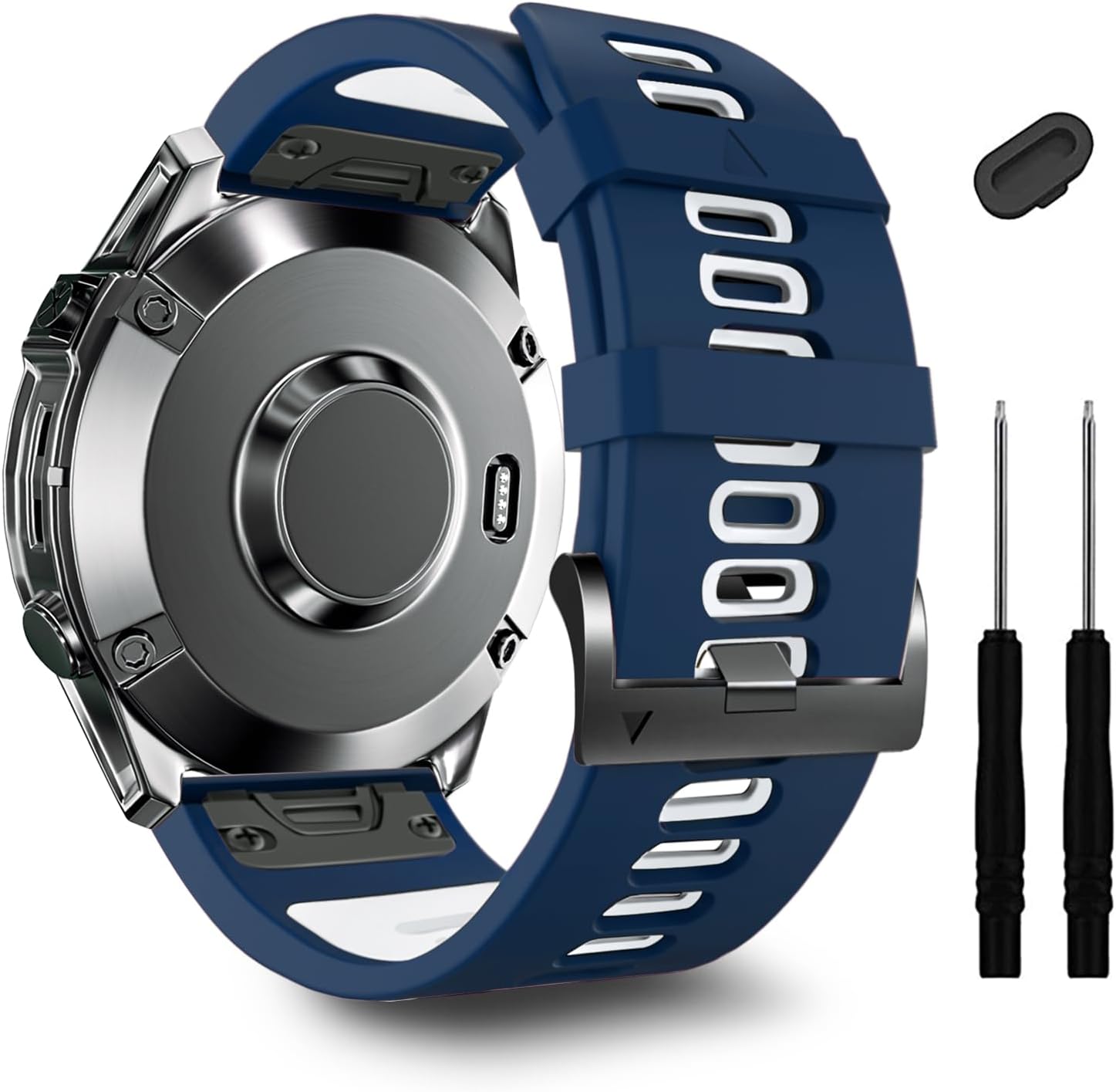 ZPJPPLX 22mm Sport Silicone Band Compatible with Garmin Fenix8 AMOLED - image 1