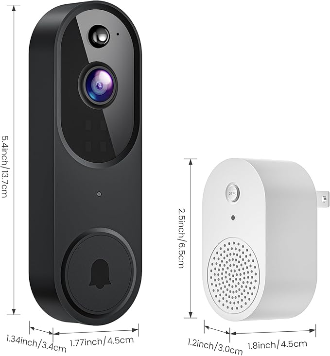Guggre 1080P Wireless Video Doorbell Camera, Night Vision - image 9