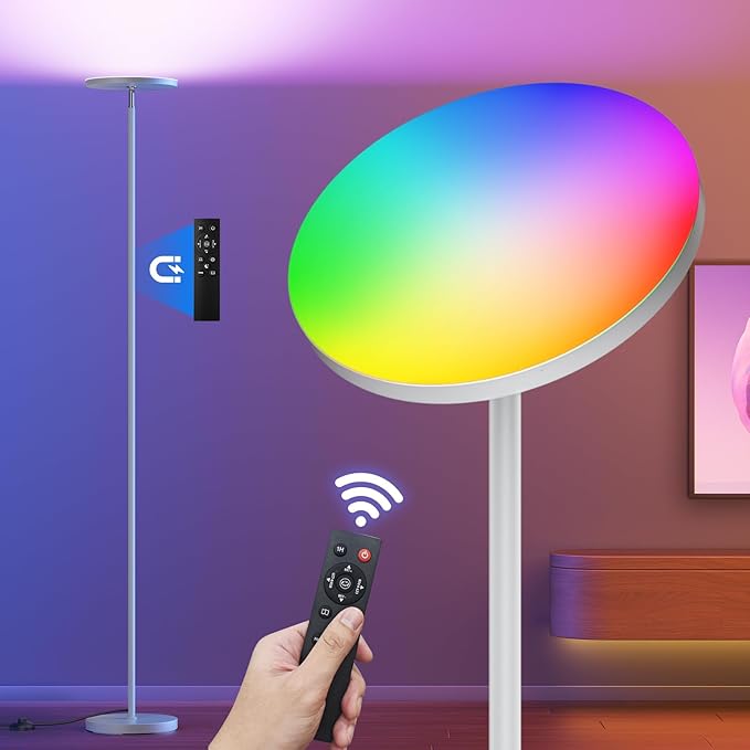 FULSUNT 𝐑𝐆𝐁 Torchiere Floor Lamps for Living Room - Everyday Use - image 8