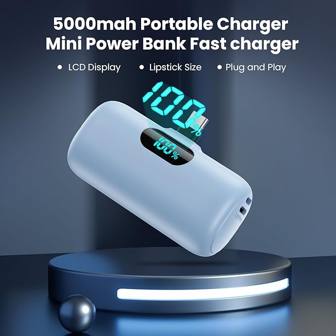 Swyop [2-Pack] Mini Portable Charger 5000mAh Power Bank,3A PD USB C - image 6