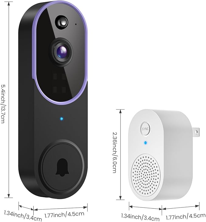 SearByte 1080p Wireless Smart Doorbell Camera with Doorbell Receiver - image 2