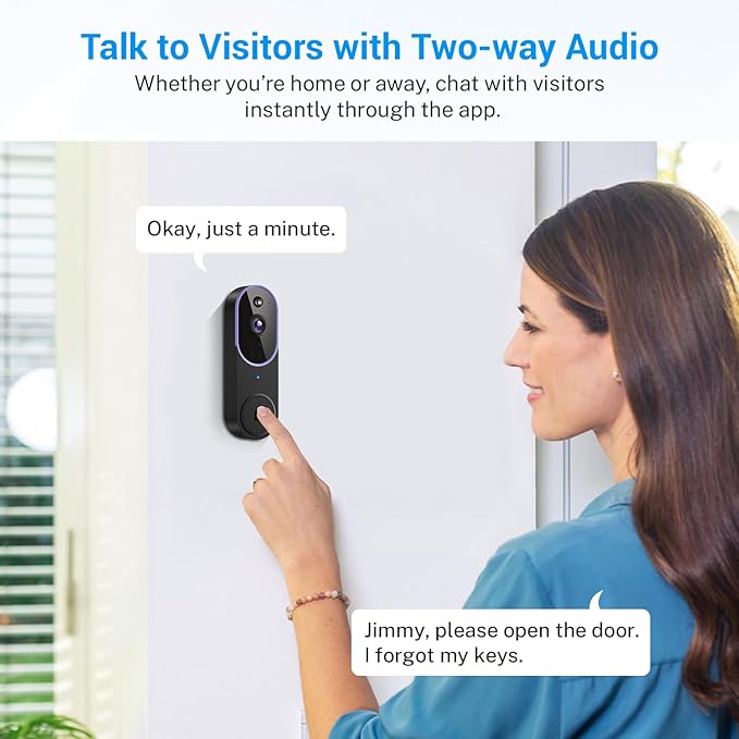 ByteBlaz 1080p Wireless Video Doorbell Camera, Smart AI Human - image 4