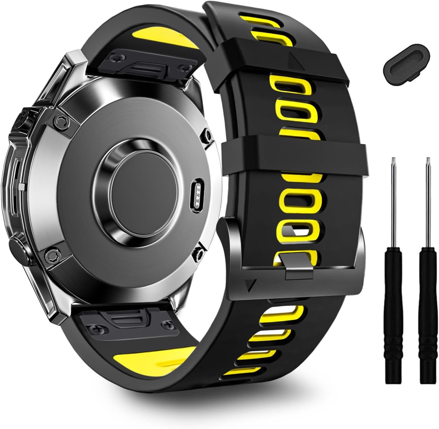 ZPJPPLX 22mm Sport Silicone Band Compatible with Garmin Fenix8 AMOLED - image 1