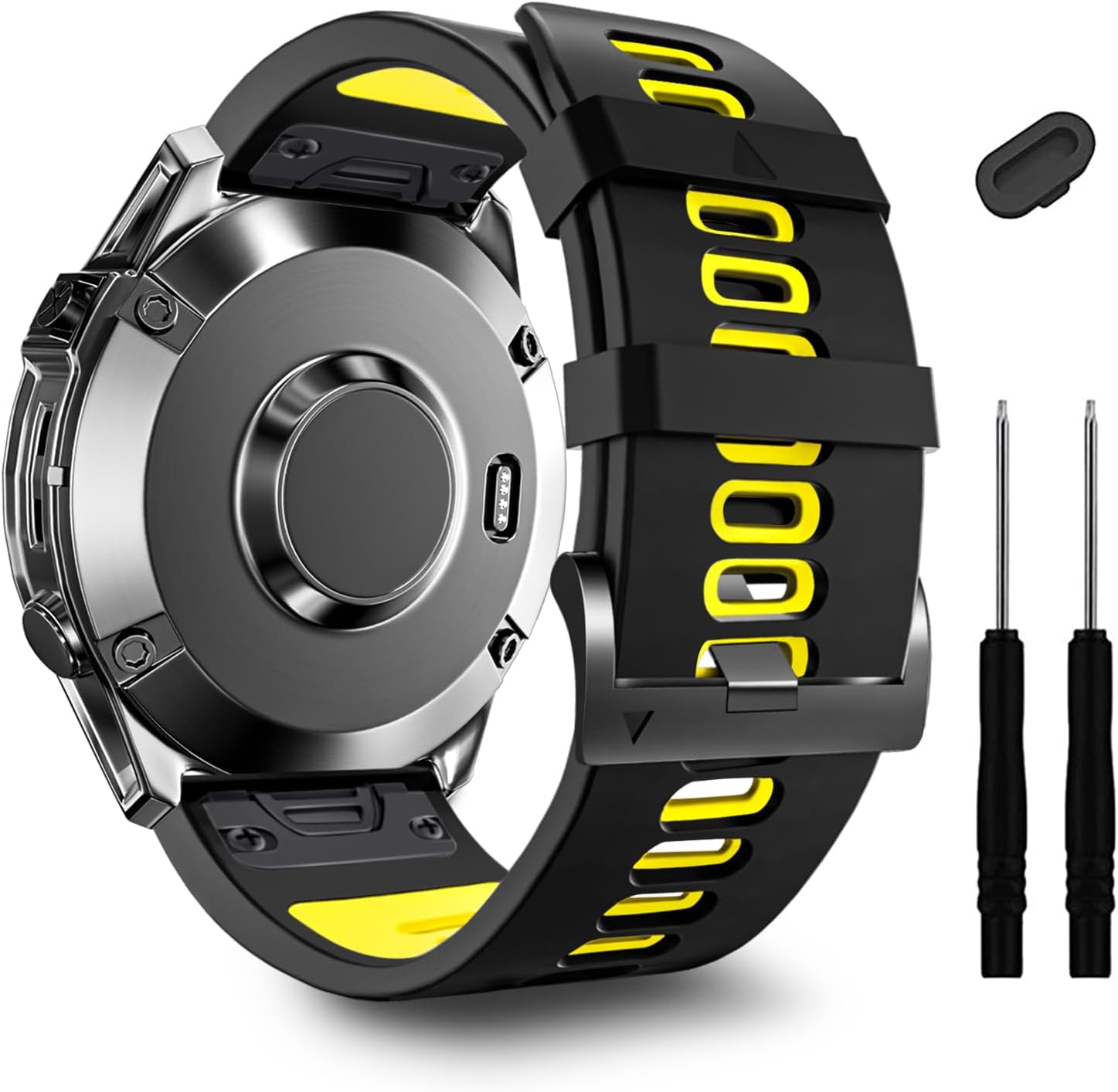 ZPJPPLX 22mm Sport Silicone Band Compatible with Garmin Fenix8 AMOLED - image 1