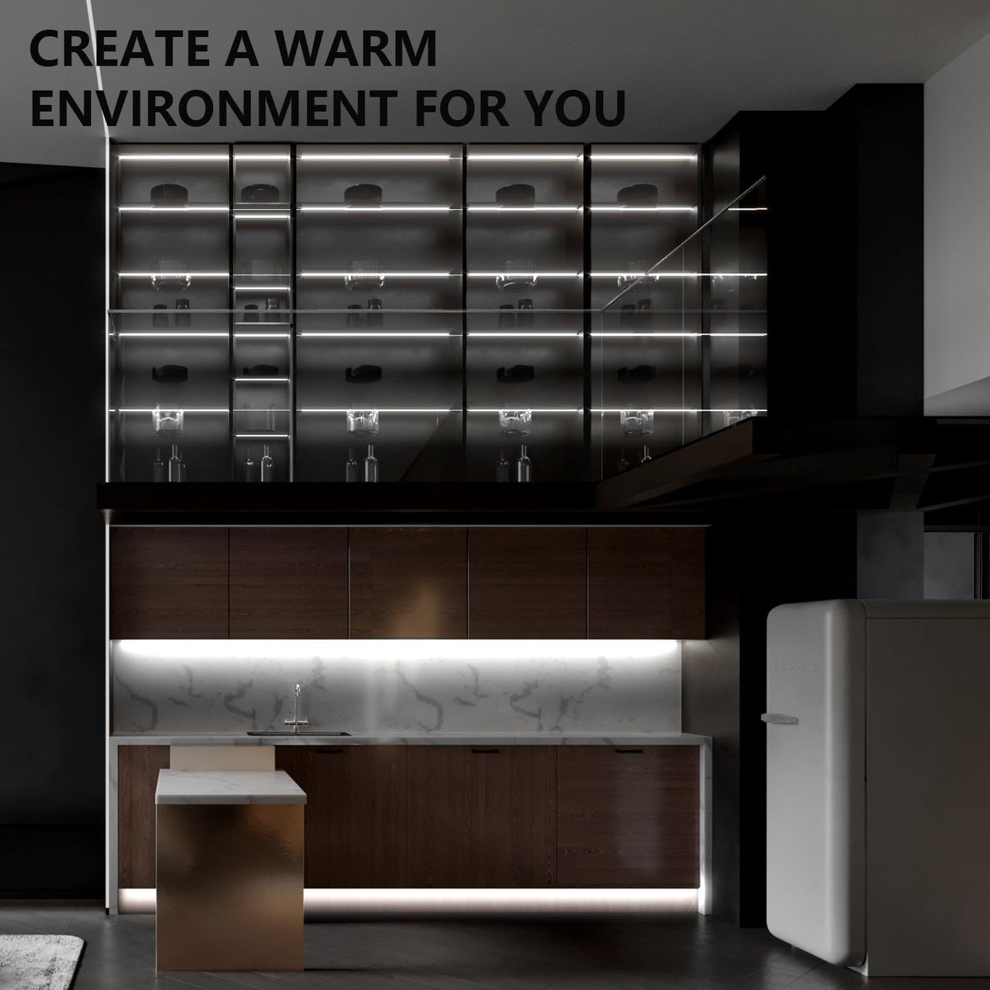 ollrieu 10ft White LED Strip Lights,12V Dimmable Tape Lighting - image 4